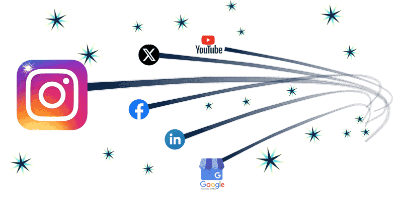 Shooting Stars with Instagram logo Out Front